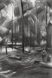 Abstrakter Waldspaziergang von Corné Akkers