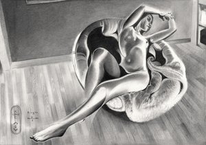 Elegante Nackte Figur von Corné Akkers