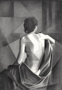 Geometrische drapierte Figur