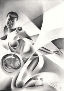 Geometrische weibliche Reflexion von Corné Akkers