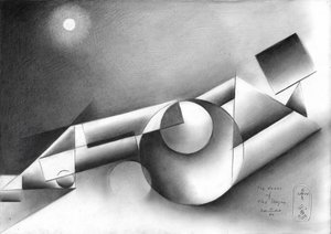 Mondschein geometrische Komposition