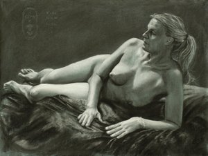 Nachdenkliche nackte Figur von Corné Akkers