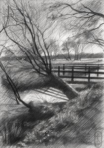 Ländliche Winterlandschaft