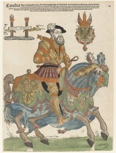 Porträt von Karl V. zu Pferd
