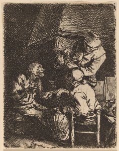 Die Gruppe am Kamin