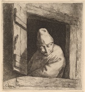 Der Bauer im Fenster von Cornelis Pietersz Bega