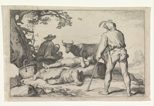 Viehhüter von Cornelis Bloemaert (II) (possibly)