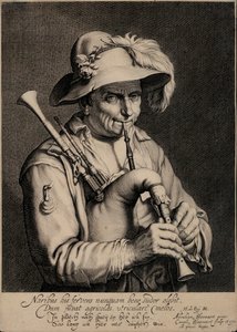 Mann, der Dudelsack spielt (Stich)