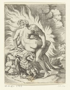 Jupiter und Aegina von Cornelis Bos