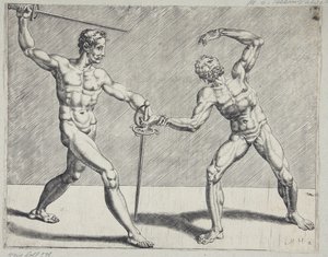 Zwei Fechter von Cornelis Bos