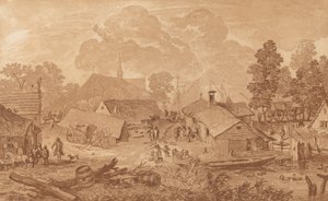 Dorf mit Teich, ca. 1782