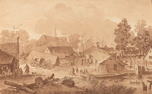 Dorf mit Teich, ca. 1782