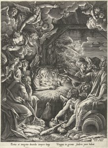 Anbetung der Hirten von Cornelis Cort