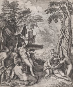 Diana entdeckt Callistos Schwangerschaft von Cornelis Cort