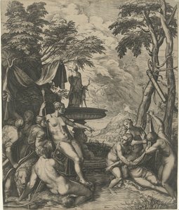 Diana entdeckt die Schwangerschaft von Callisto von Cornelis Cort