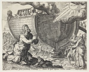 Gott weist Noah an, die Arche zu bauen von Cornelis Cort