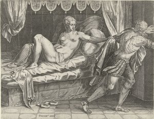 Joseph und die Frau von Potifar von Cornelis Cort
