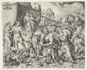 Noah dankt Gott für die Rettung der Arche