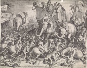 Schlacht bei Zama zwischen Scipio und Hannibal