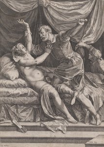 Tarquin und Lucretia, 1571 von Cornelis Cort