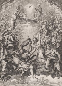 Die Anbetung der Dreifaltigkeit, 1566 von Cornelis Cort