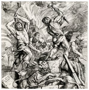 Vulkanschmiede von Cornelis Cort
