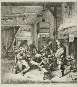 Geigenspieler in einer Taverne von Cornelis Dusart