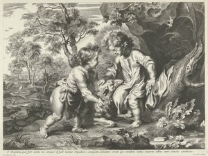 Johannes der Täufer und Christus als Kinder von Cornelis Galle (I) (possibly)