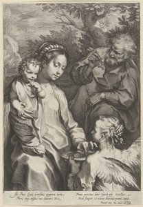 Maria füttert das Kind