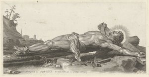 Gekreuzigter Christus auf dem Boden von Cornelis Galle (II)