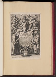 Titelseite für Balthasar Cordier, Catena Sexaginta Qvinqve Graecorvm Patrvm in S. Lvcam...
