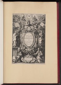 Titelseite für R.P. Jacobi Tirinis "Commentarius in Vetus et Novum Testamentum"