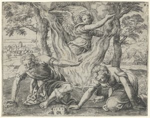Opfer von Manoach von Cornelis Massijs