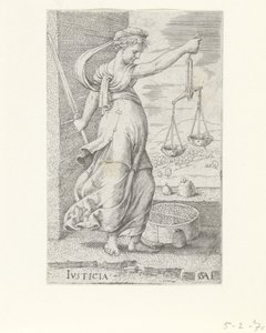 Gerechtigkeit (Die Tugenden) von Cornelis Massijs