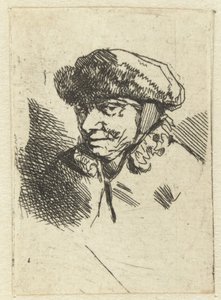 Alte Frau mit Pelzmütze