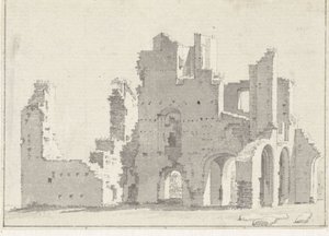 Die Ruine der Abtei in Rijnsburg von Cornelis Pronk