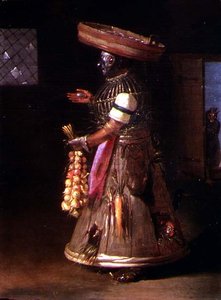 Anthropomorphe Figur einer Frau (eine von einem Paar) von Cornelis Saftleven