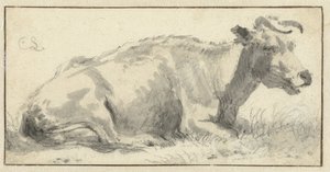 Liegende Kuh, nach rechts von Cornelis Saftleven