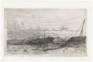 Deichbruch in Arnheim, 1855 von Cornelis Springer