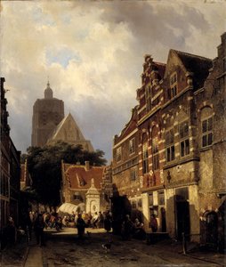 Ansicht auf die Wellerondom in den Briel von Cornelis Springer