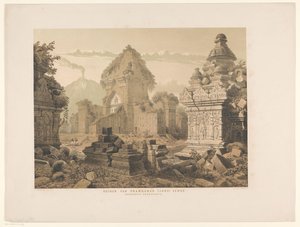 Ruine von Tjandi Sewoe von Cornelis Springer