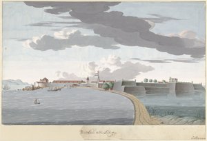 Fort Galle auf Ceylon, von der Landseite gesehen von Cornelis Steiger