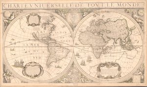 Reliefdarstellung. Enthält Illustrationen, Notizen und zwei Himmelshemisphären von Cornelis; Tavernier Danckerts
