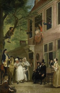 Der Botschafter der Schurken in der Bokki-Taverne, um 1739-1750