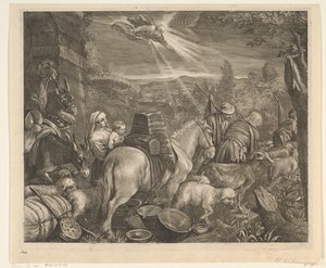 Abraham verlässt Haran von Cornelis Visscher (II)