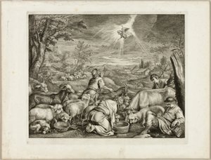 Engel eilt zu Abraham von Cornelis Visscher