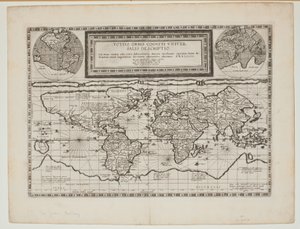 Totius Orbis Cogniti Universalis Descriptio, Antwerpen, 1593 von Cornelis de Jode
