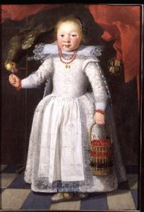 Kleines Mädchen mit einem Papagei von Cornelis de Vos