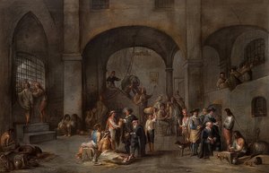 Das Besuchen der Gefangenen von Cornelis de Wael