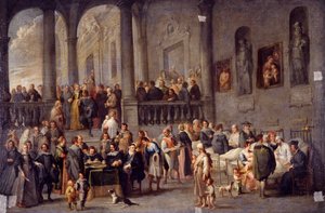Die Kranken besuchen, aus den Sieben Werken der Barmherzigkeit, nach 1625 von Cornelis de Wael